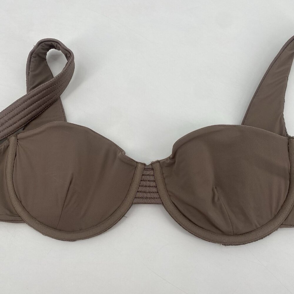 Devon Windsor Size XL Rue Top Bikini Taupe Brown Satin Swim Top - Picture 11 of 13
